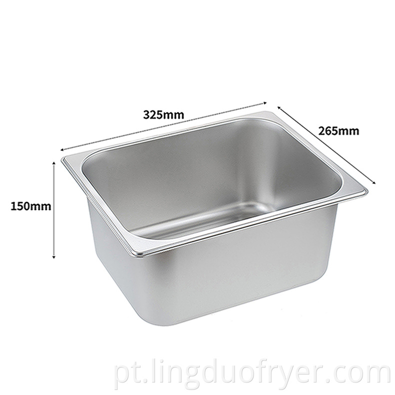 Electric Fryer Oil Tank Size